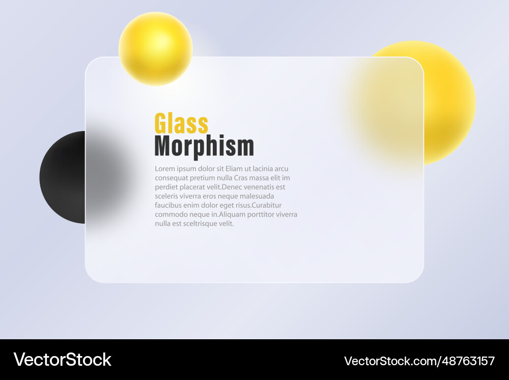 Glass morphism rectangular translucent Vector Image