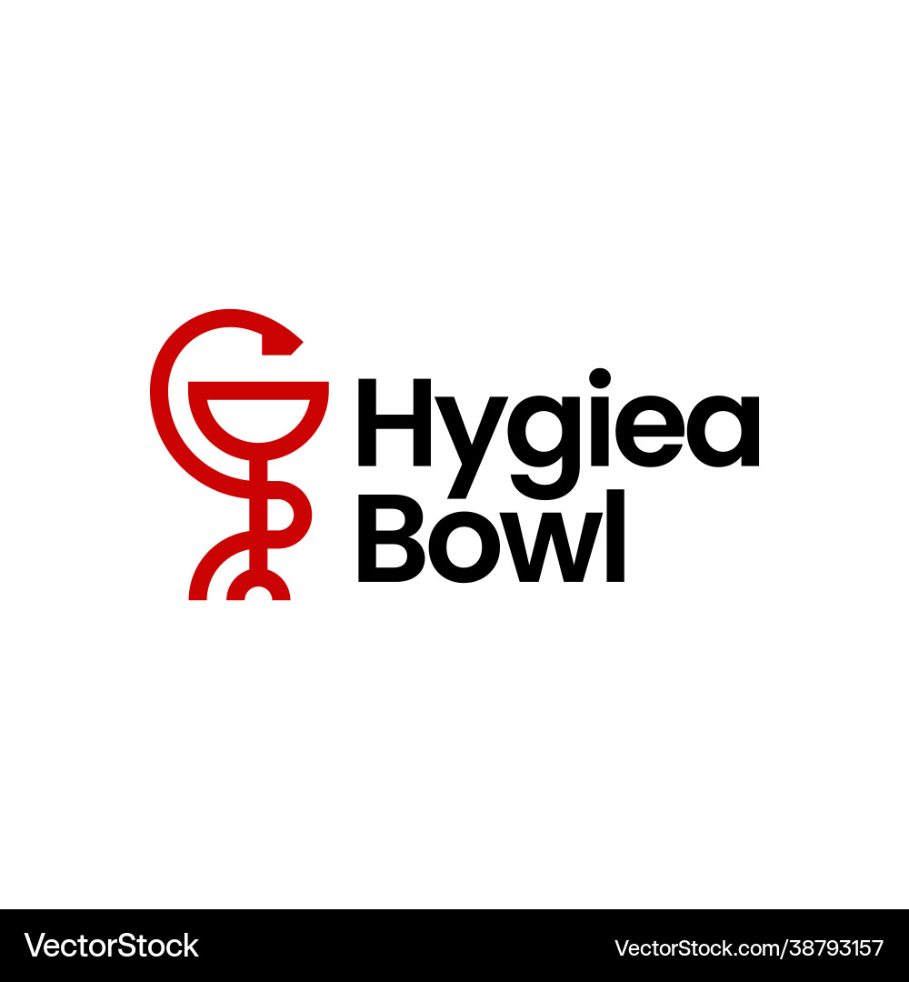 Hygiea bowl pharmacy medicine medical logo icon Hygiea bowl pharmacy medicine medical logo icon vector image