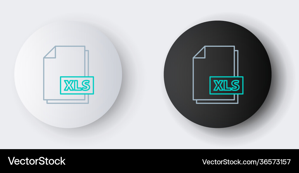 Line xls file document download button icon Line xls file document download button icon vector image