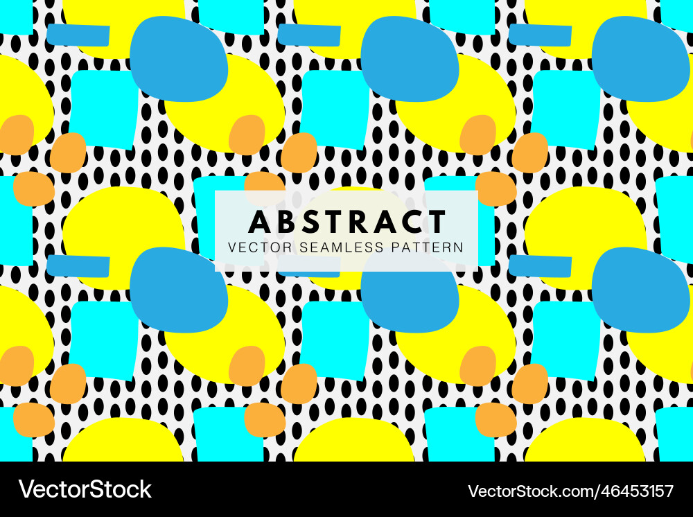 Organic retro abstract shapes repeating pattern Organic retro abstract shapes repeating pattern vector image