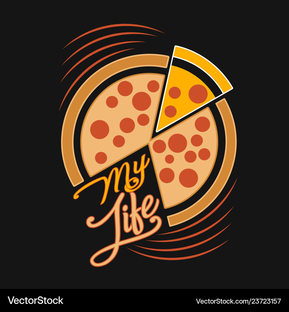 Pizza zitieren und sagen gut für Printdesign Pizza zitieren und sagen gut für Printdesign vektorbild
