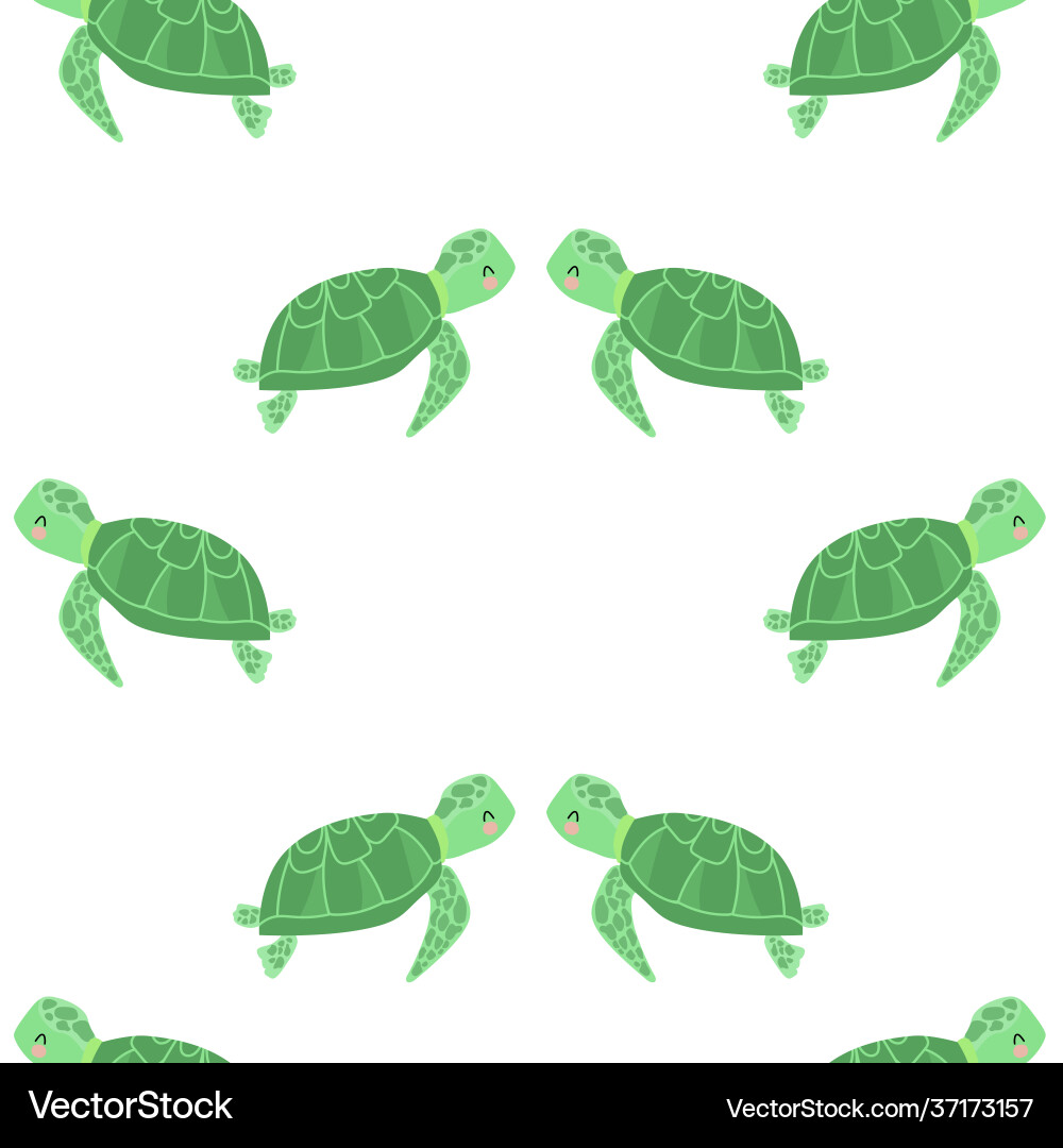Sea turtle seamless pattern print design Vector Image
