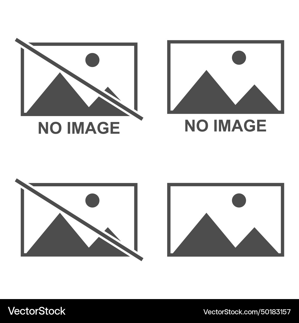 Set of no image symbol missing available icon Set of no image symbol missing available icon vector image