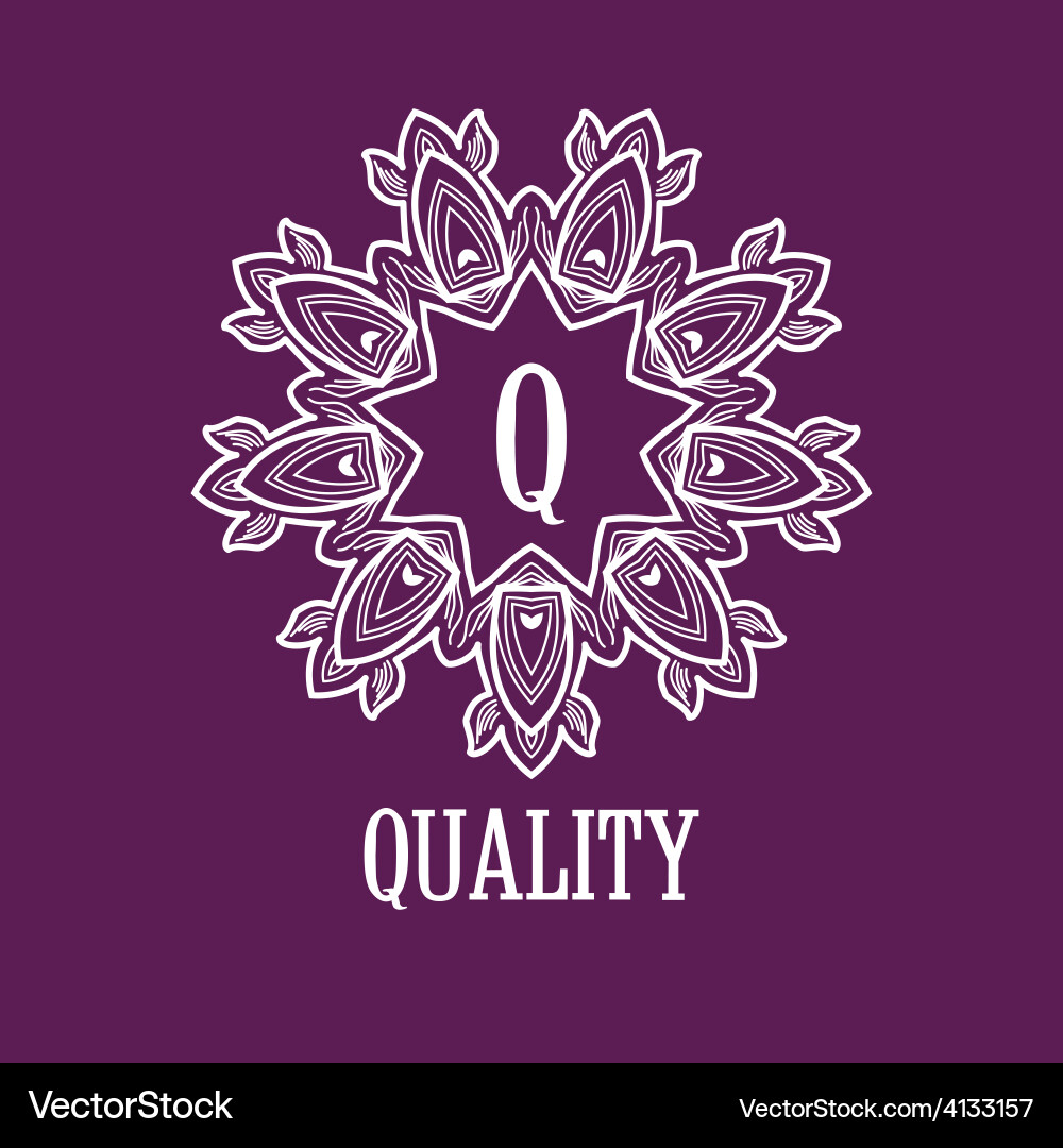 Simple and elegant monogram design template Vector Image