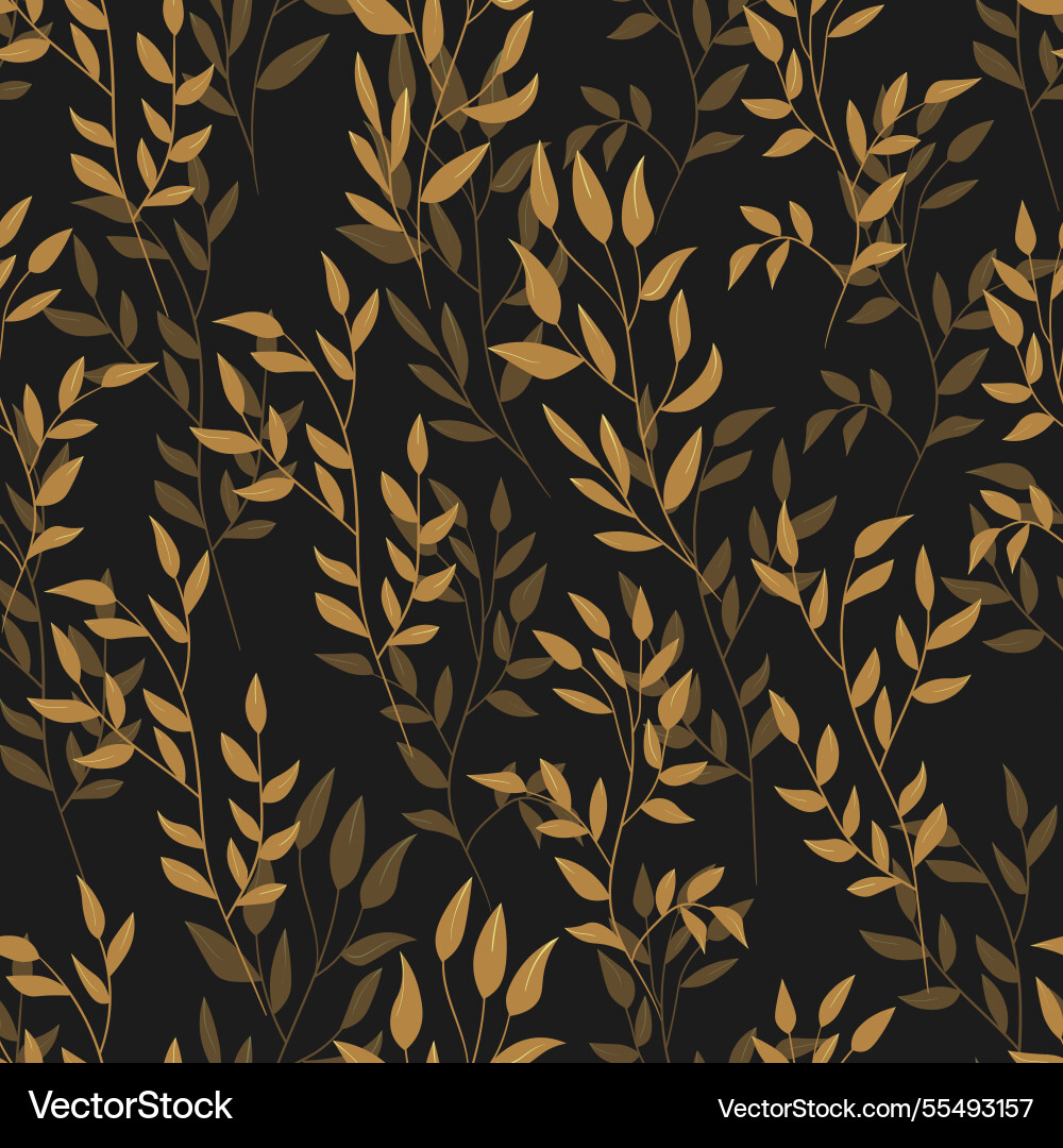 Spring seamless color pattern with sprigs Vector Image