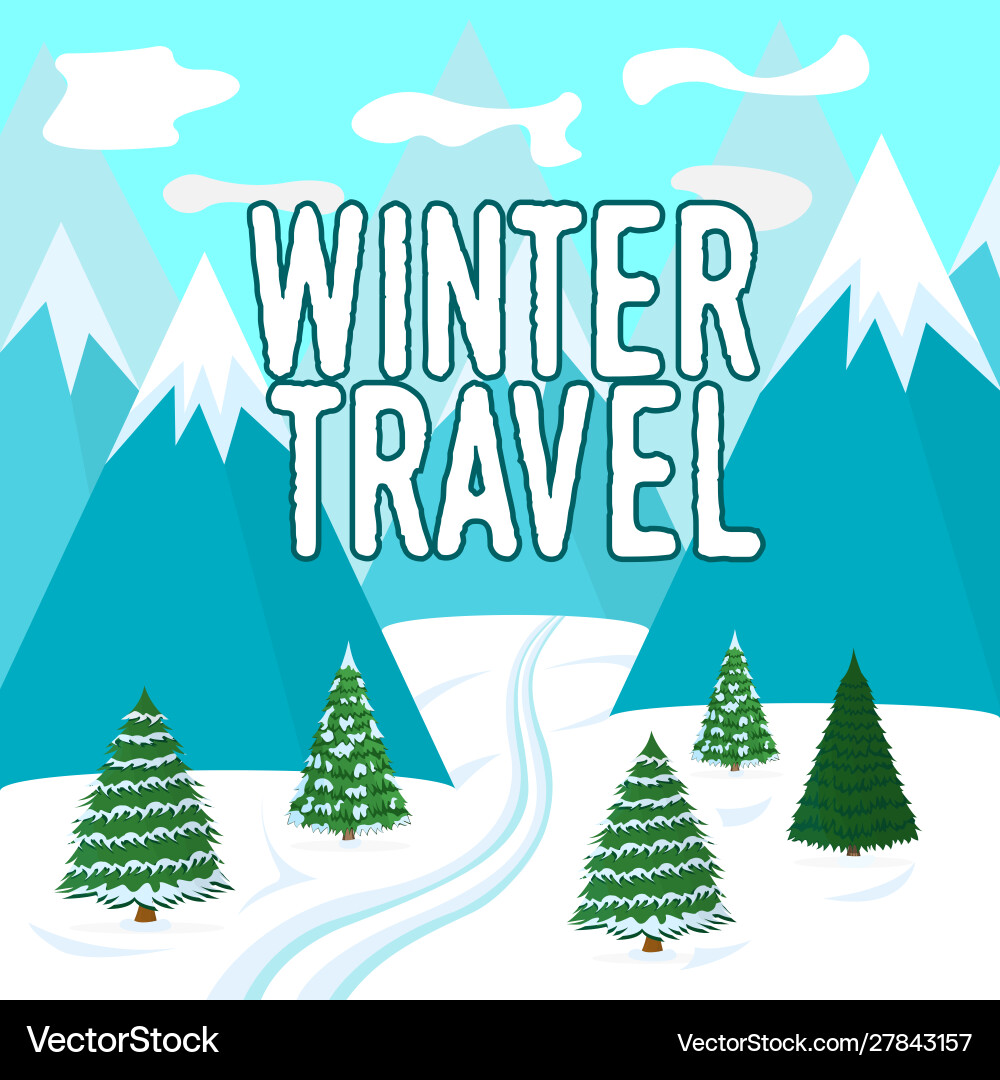 Winter Poster Naturlandschaft Konzept Gruß Winter Poster Naturlandschaft Konzept Gruß vektorbild