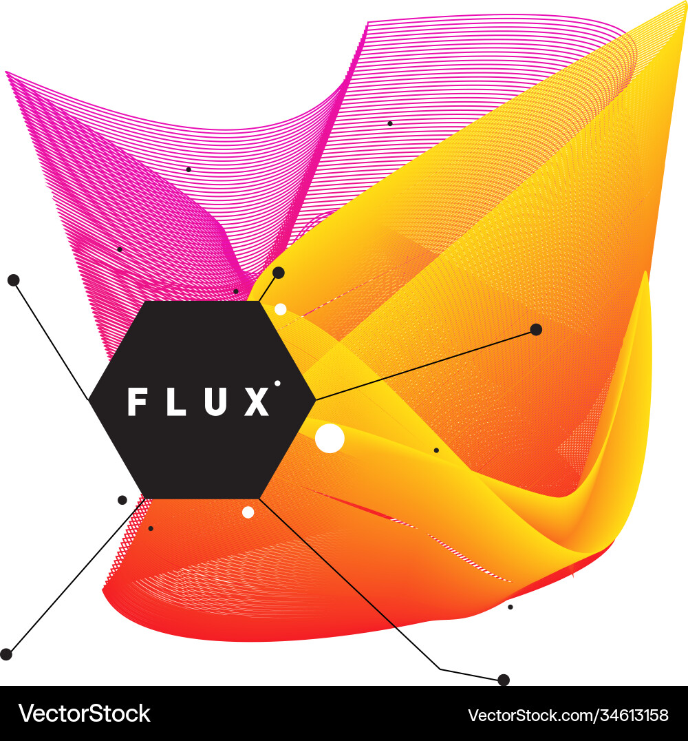 3d colorful wave background dynamic flux effect 3d colorful wave background dynamic flux effect Vector Image