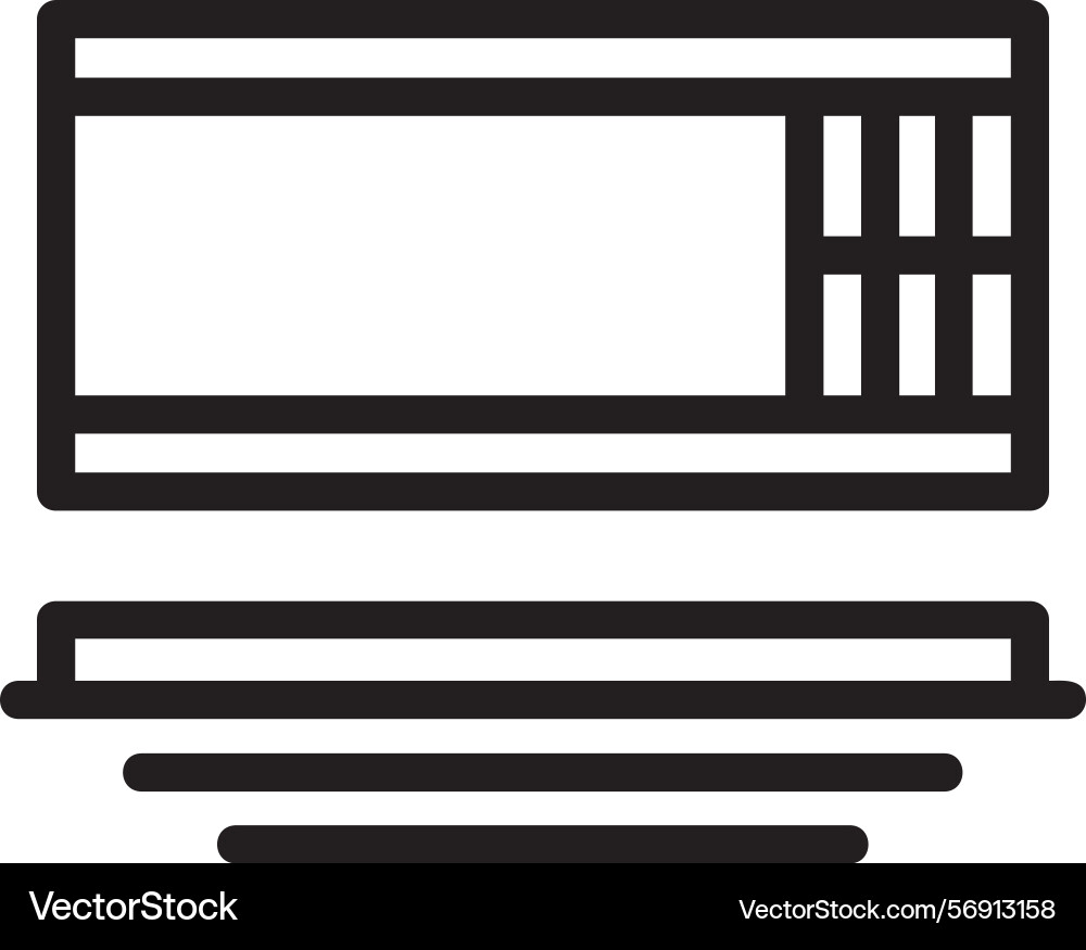Concrete forms linear style icon design Vector Image