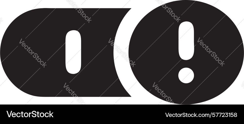 Critical code error warning symbol design vector image