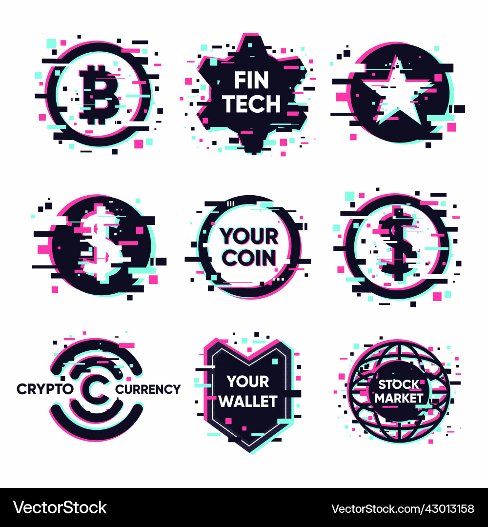 Digitale Münzsymbole setzen Kryptowährung Symbole Digitale Münzsymbole setzen Kryptowährung Symbole vektorbild