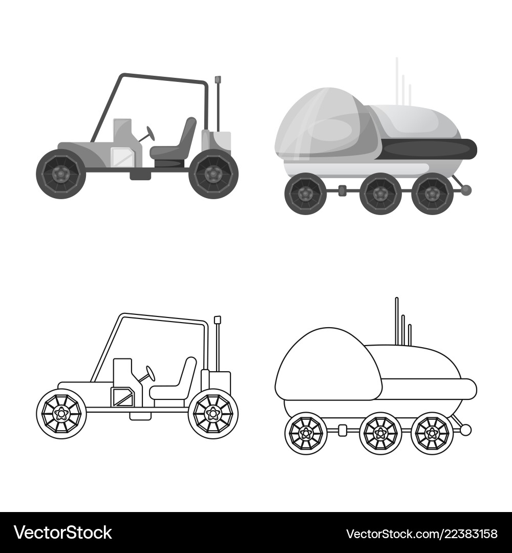 Isolated object of mars and space symbol vector image