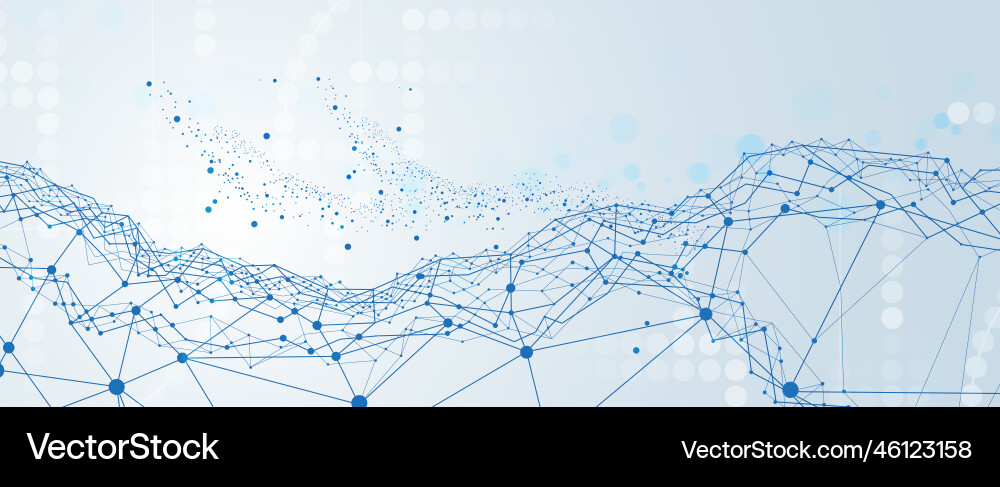 Neural network concept connected cells with links Vector Image