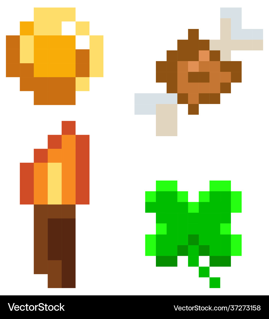 Pixel interface layout design with pixelated coin Pixel interface layout design with pixelated coin vector image