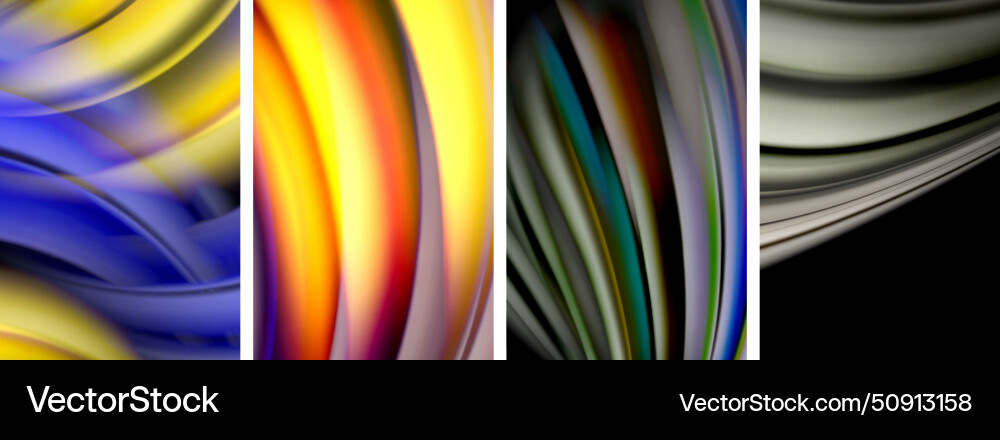 Rainbow style fluid color wave line background Rainbow style fluid color wave line background vector image