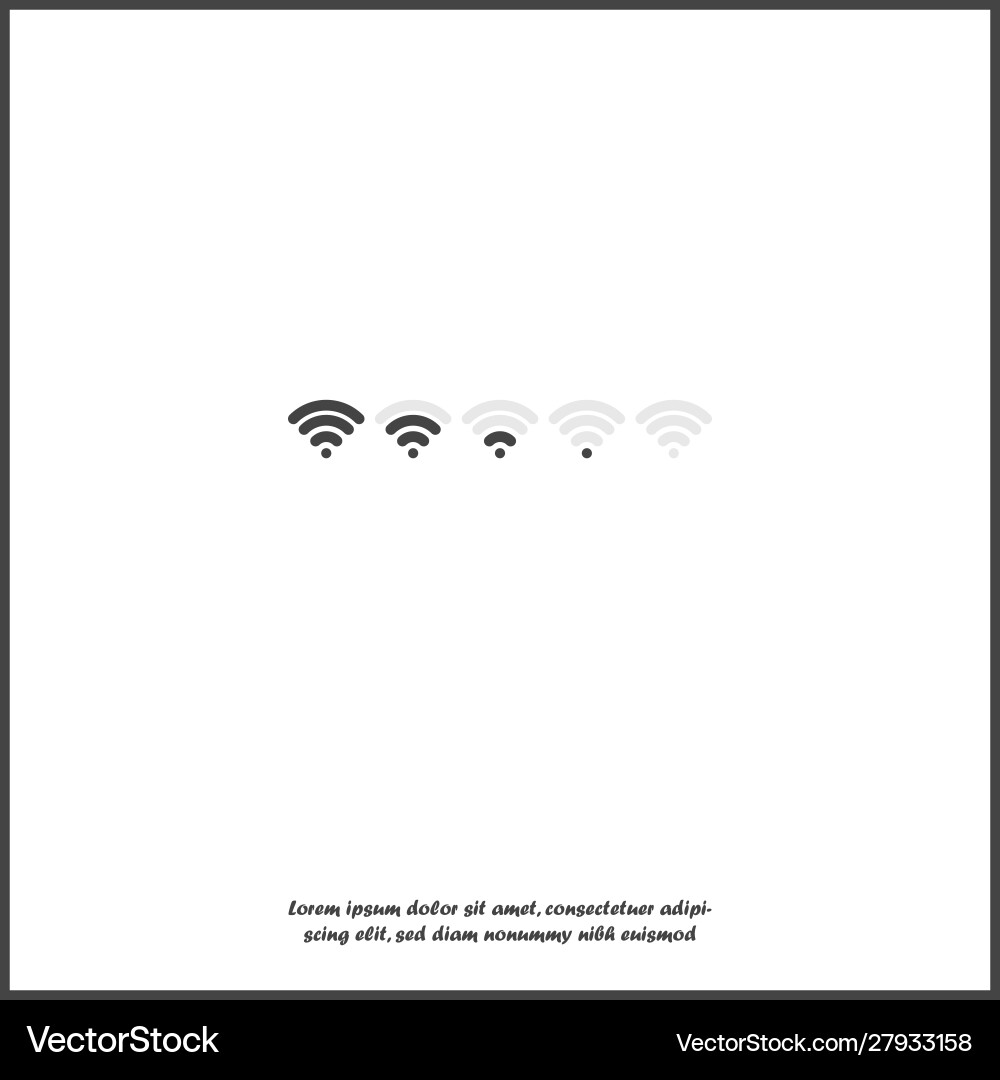 Set wi-fi icons with different signal received Vector Image
