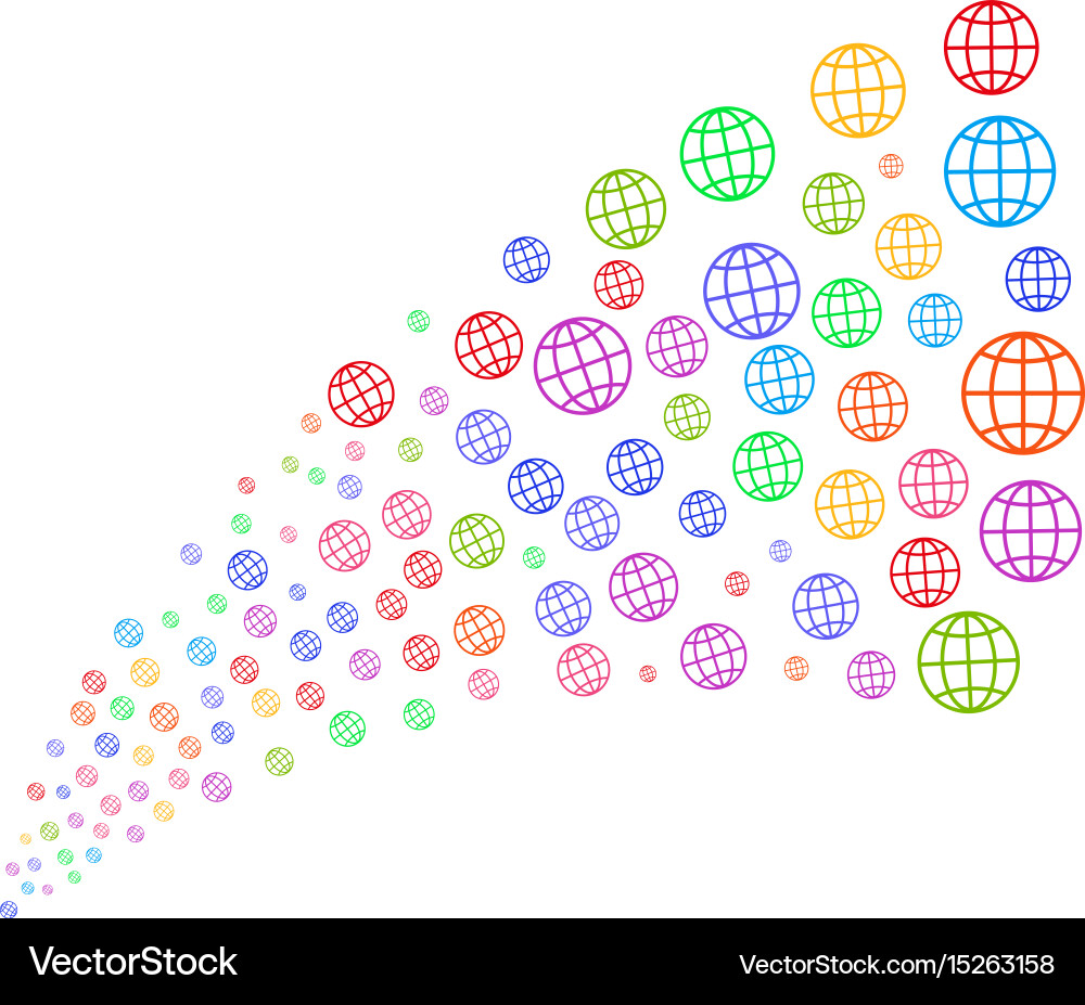 Source stream of globe vector image