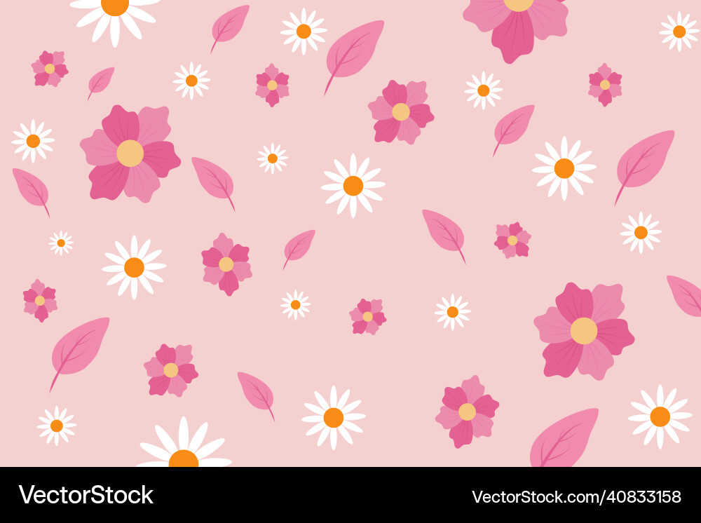 Spring pattern pink background Spring pattern pink background Vector Image