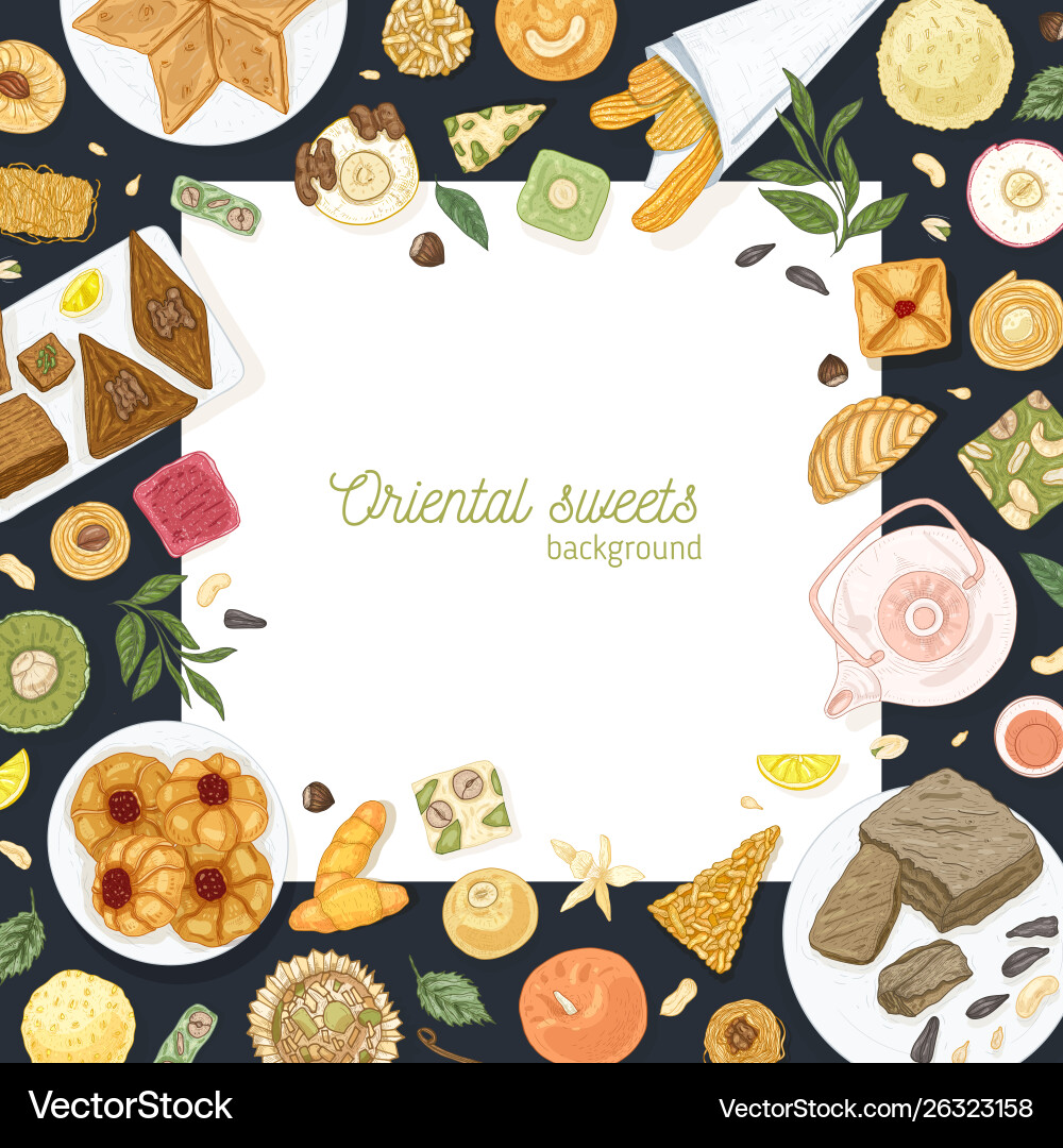 Square background template with frame made Square background template with frame made vector image
