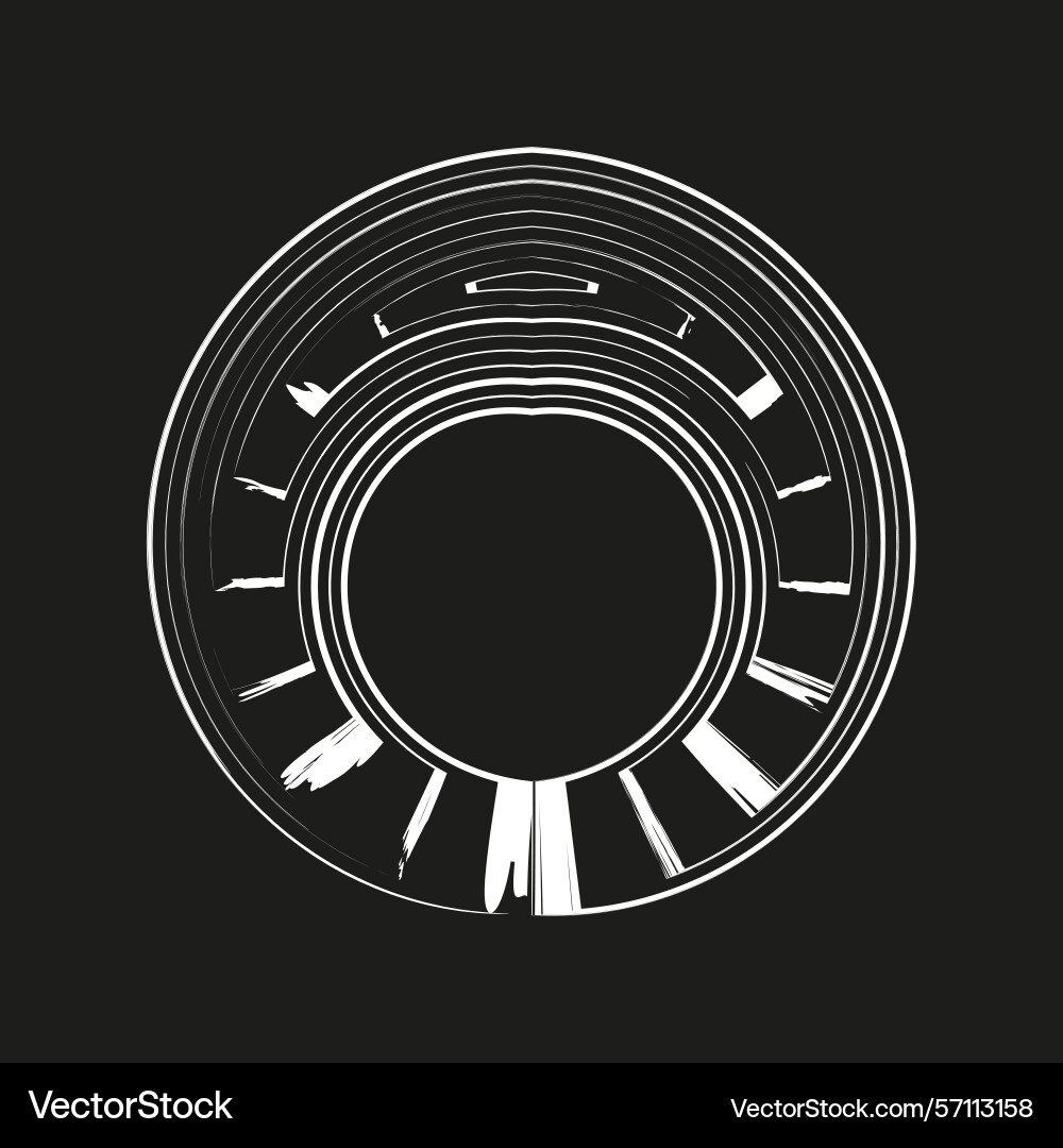 Tech circle futuristic ring symbol interface Vector Image