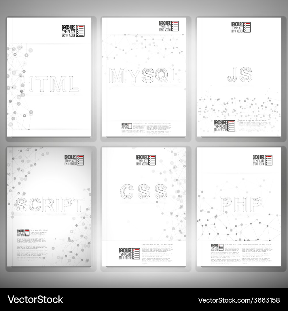 Three dimensional mesh stylish words- web html Vector Image
