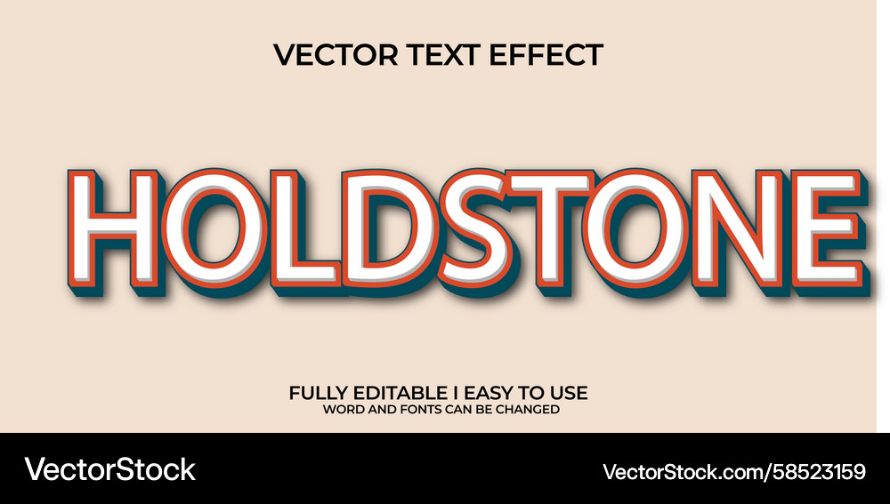 3D Text Effect - Editable Vector Image