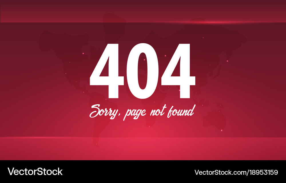 404 error page not found ui ux template Vector Image