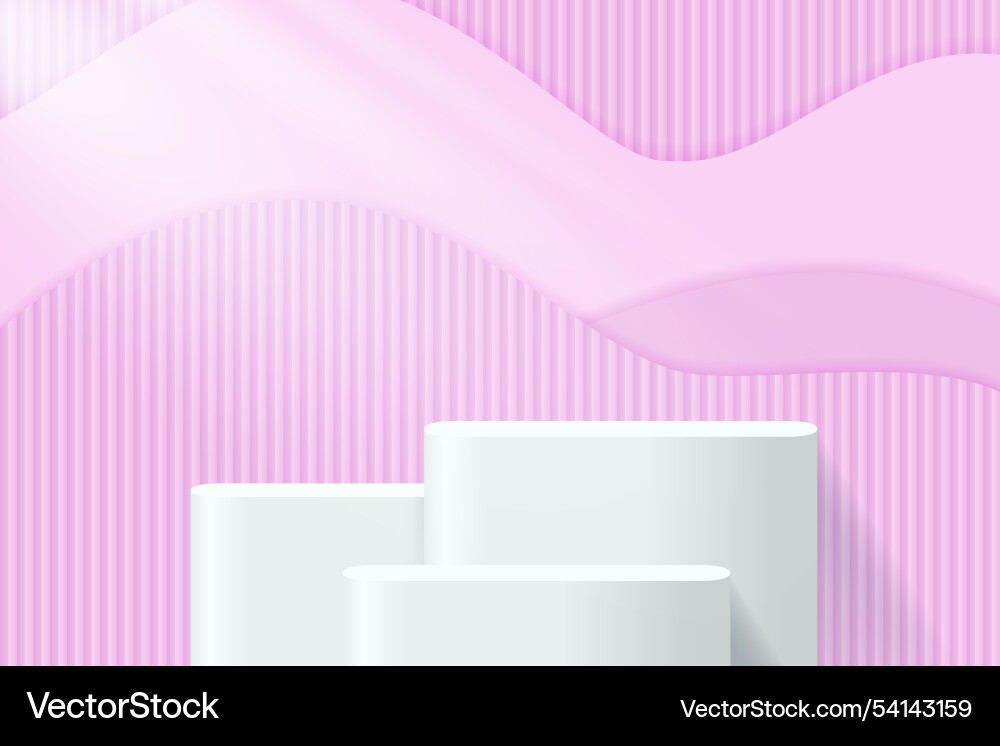 Abstract 3d pink podium background modern Vector Image
