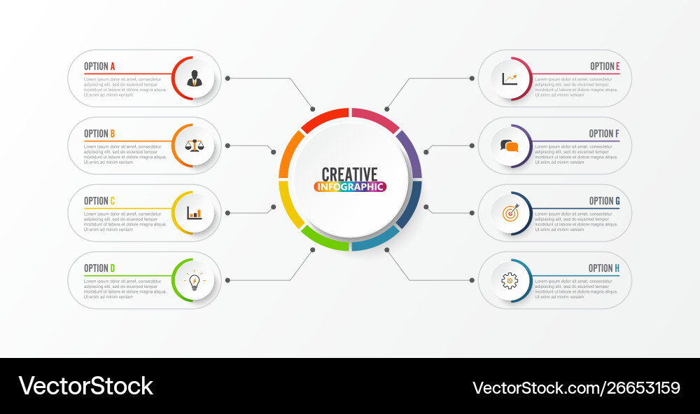 Abstract elements graph infographic template Abstract elements graph infographic template vector image