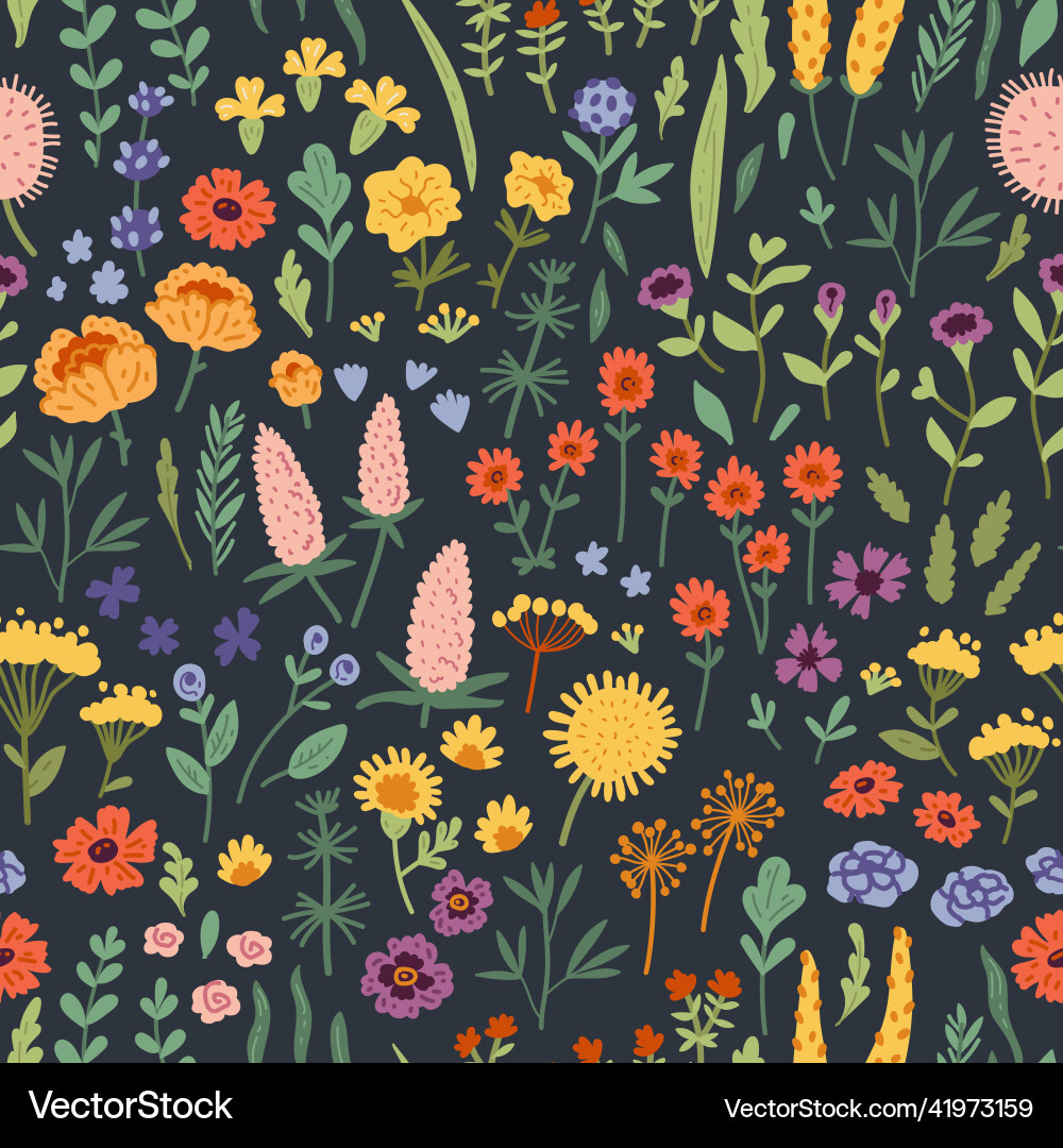 Botanical Floral Pattern vector image