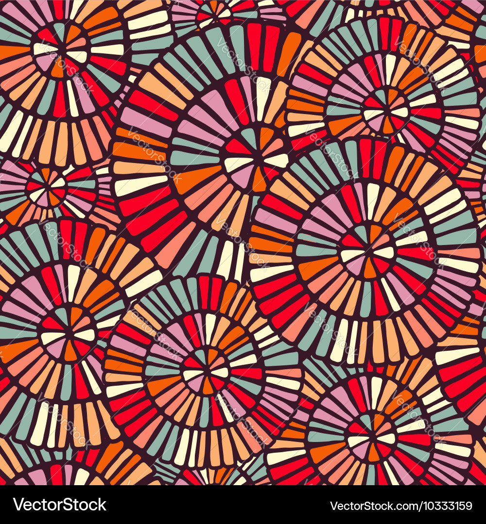 Colorful Mosaic Circle Pattern vector image