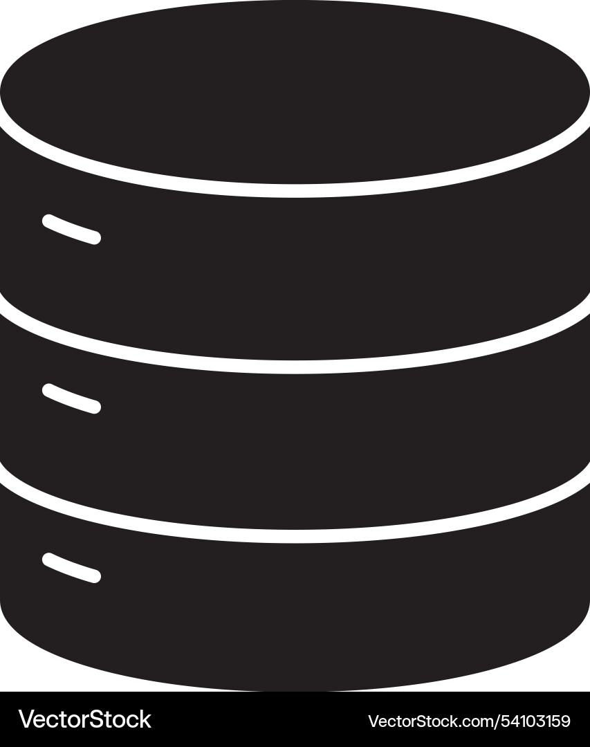 Database glyph icon design Vector Image