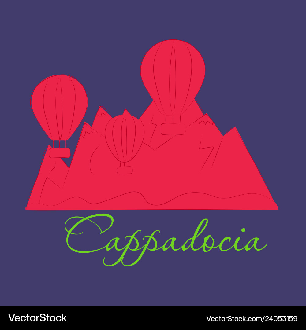 Ein beliebtes türkisches Reiseziel cappadocia Ein beliebtes türkisches Reiseziel cappadocia vektorbild