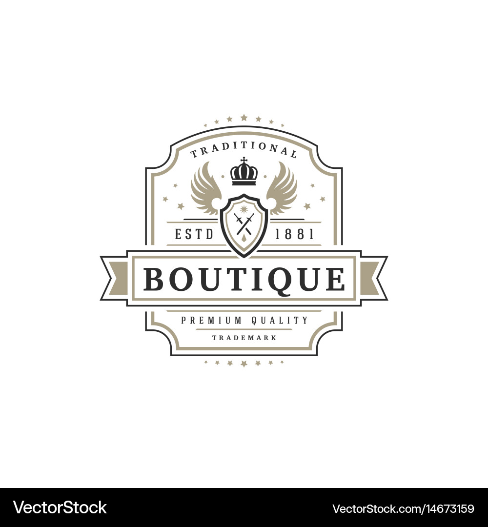 Elegant Monogram Logo Template Vector Image