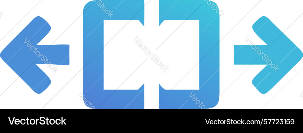 Full screen mode or expand icon design generative vector image