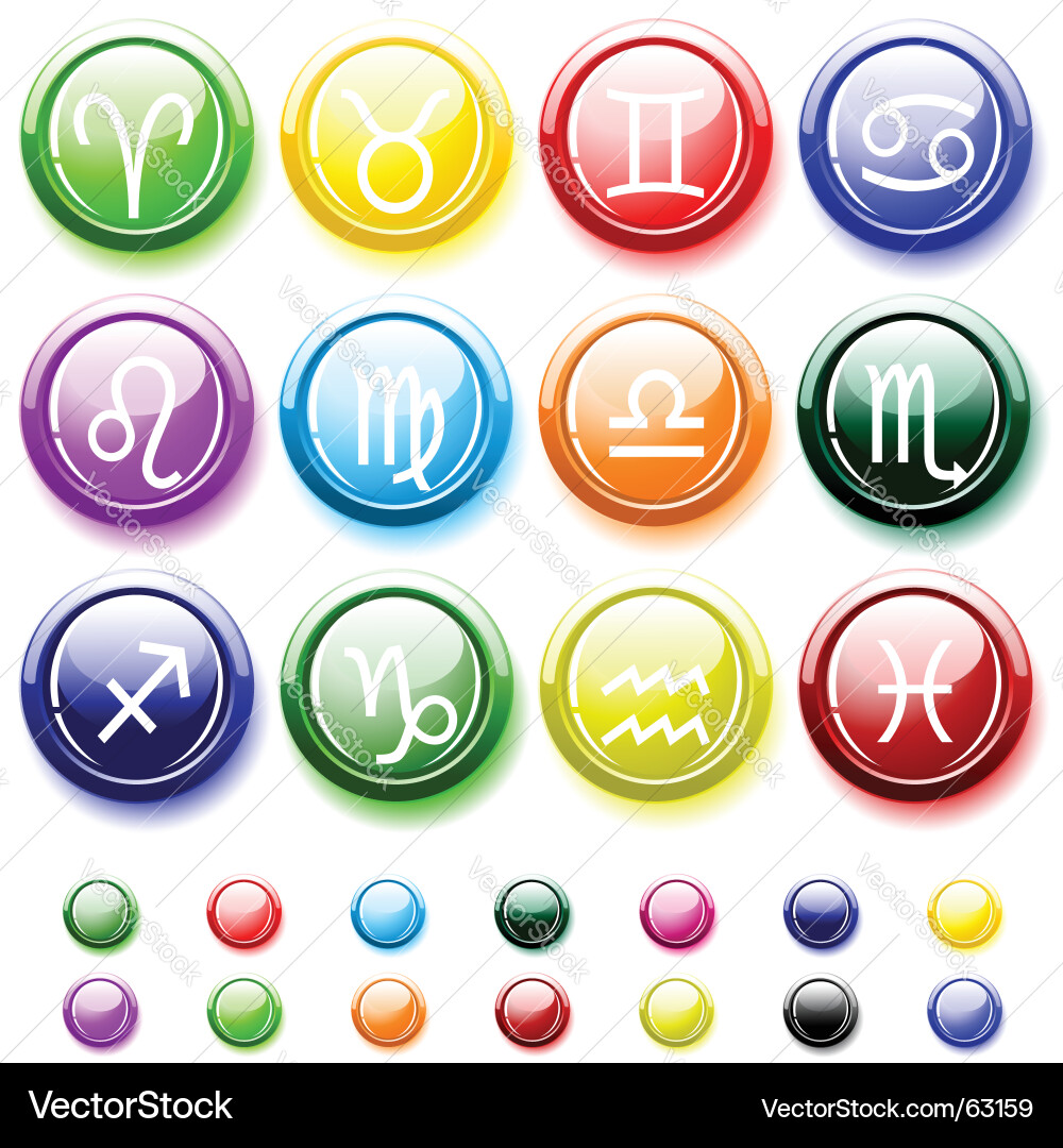 Glossy buttons Vector Image