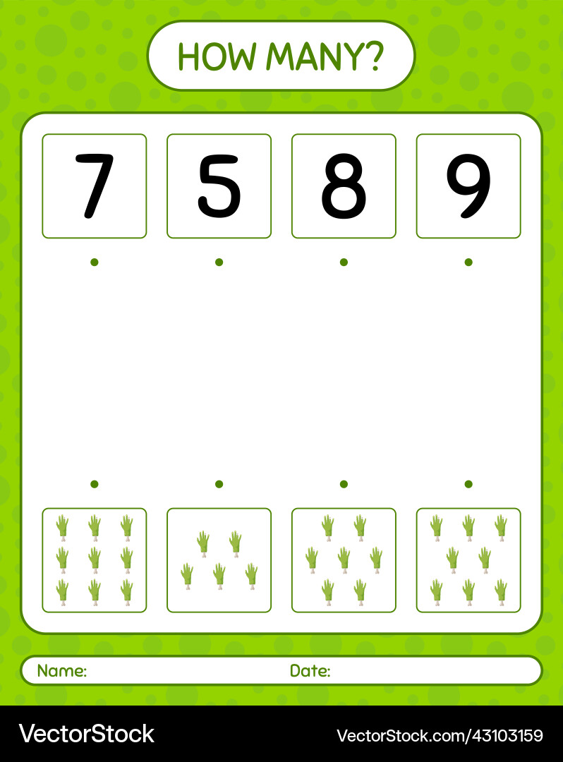 How many counting game with zombies hand vector image