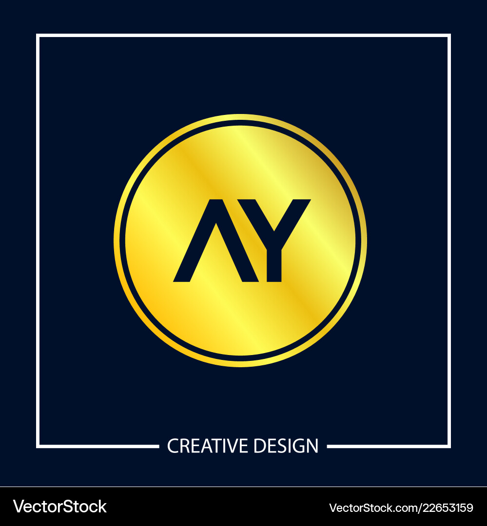 Initial letter ay logo template design Initial letter ay logo template design vector image
