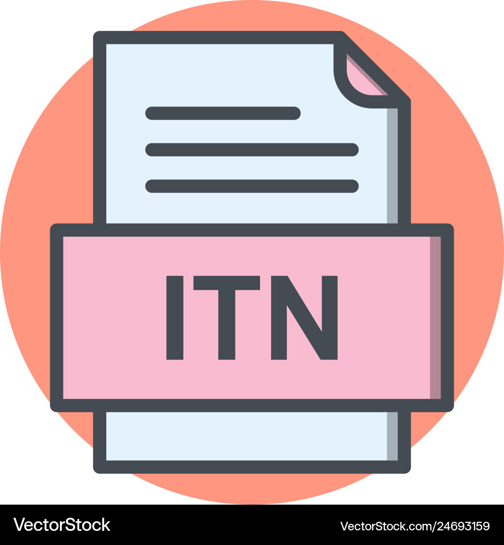 Itn file document icon Vector Image