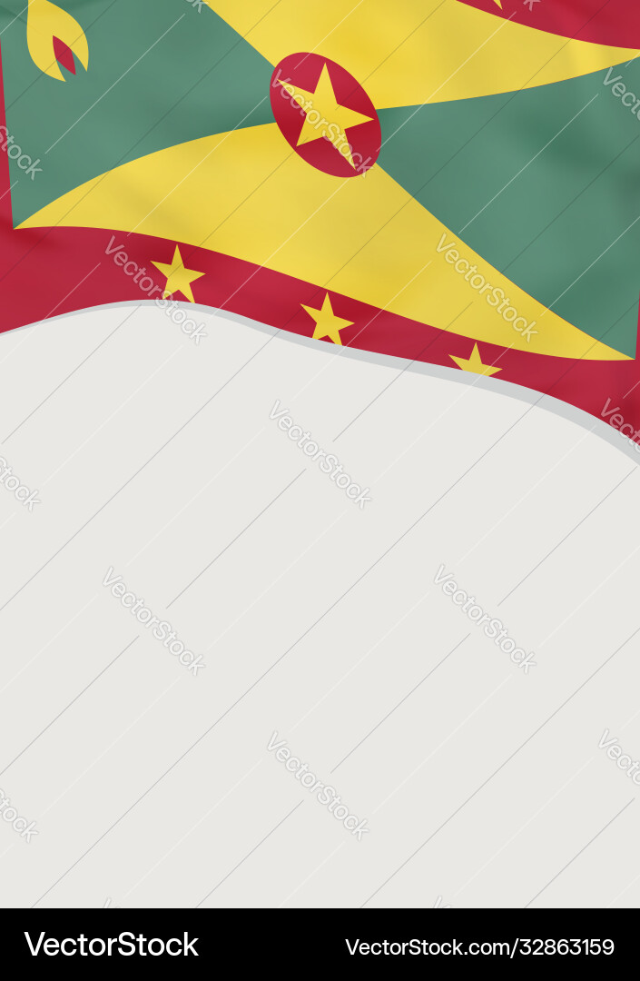 Leaflet design with flag grenada template Vector Image
