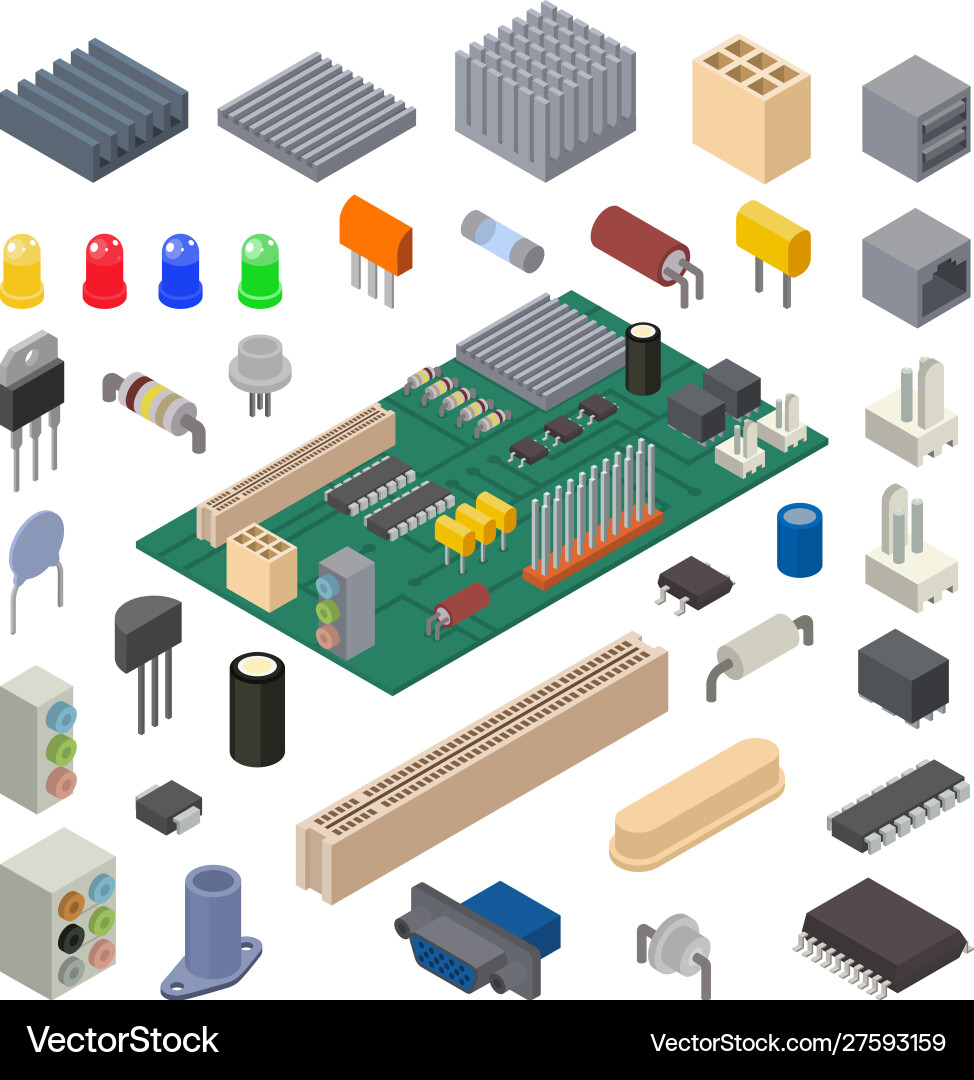 Microchip digital chip processor technology Microchip digital chip processor technology vector image
