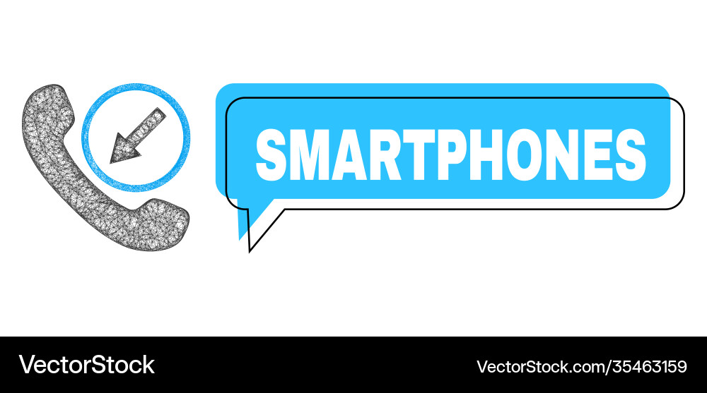 Misplaced smartphones message cloud and net vector image