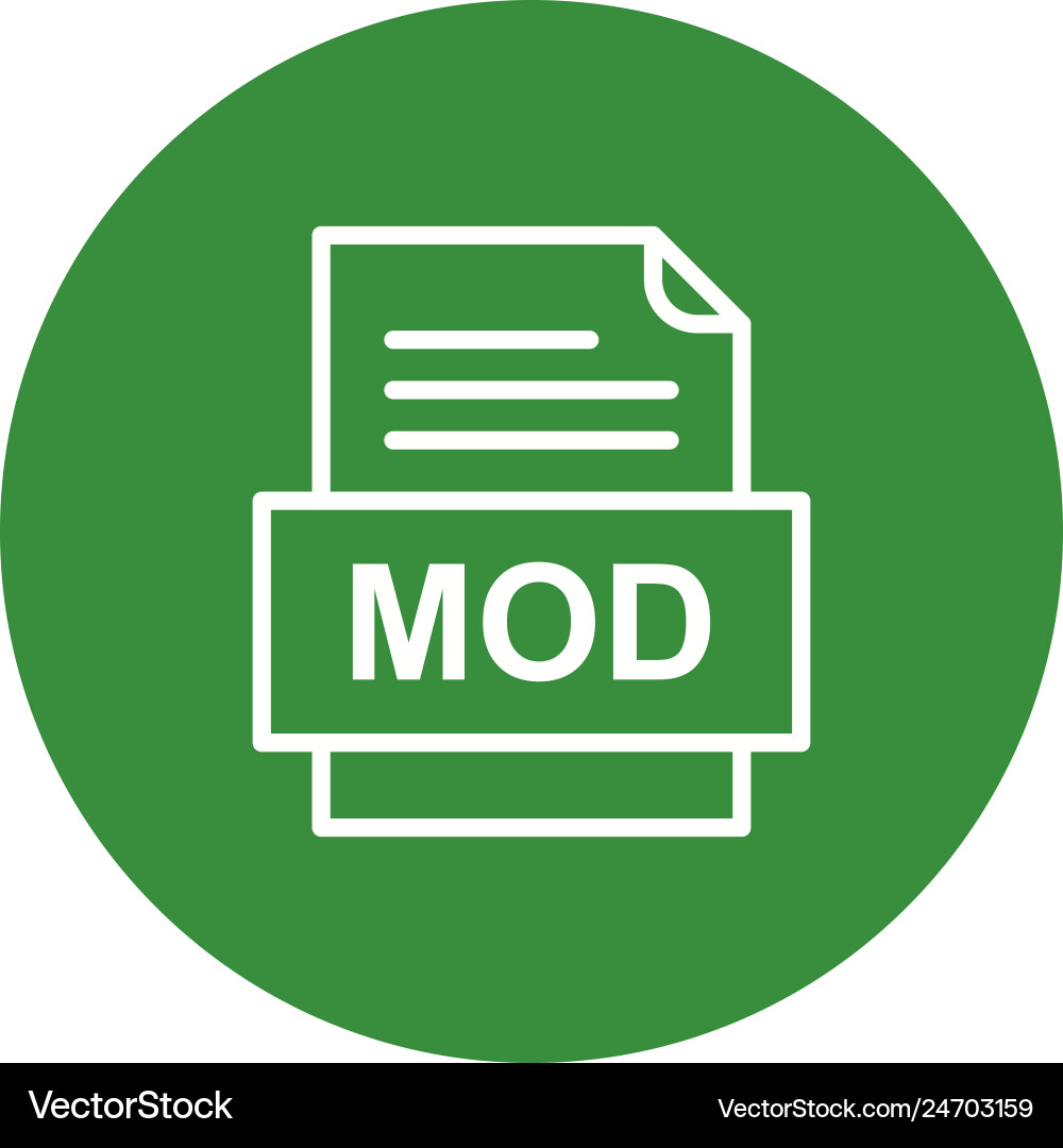 Mod file document icon Vector Image