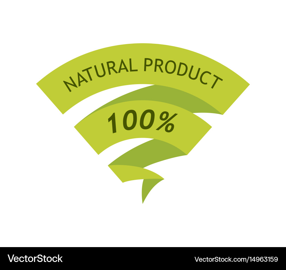 Natural product 100 percent vector image