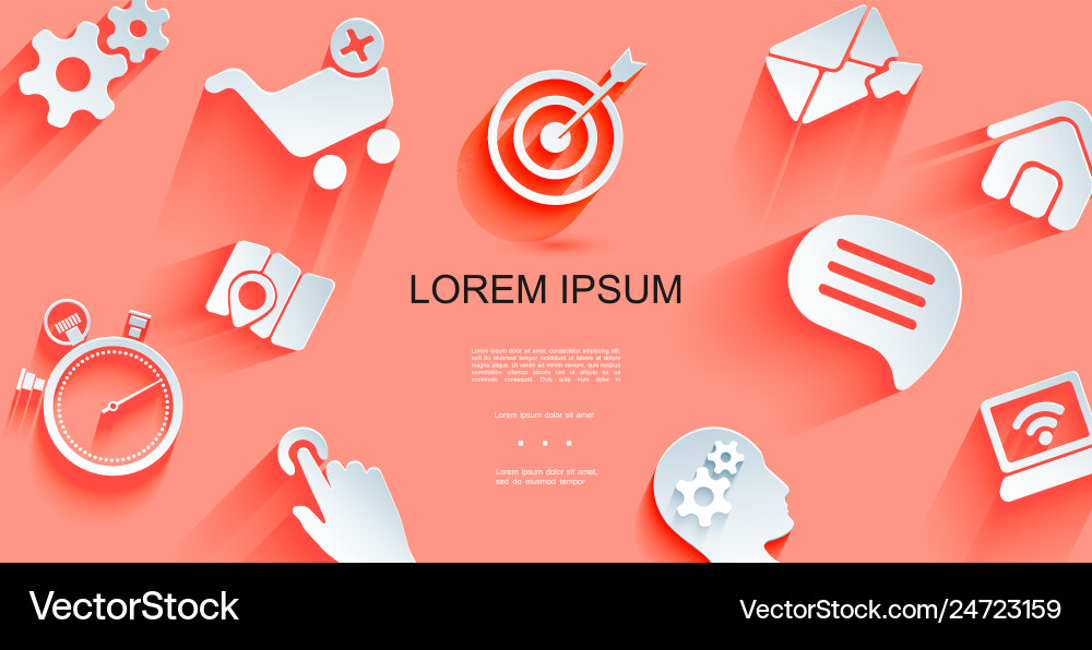 Paper web elements background Paper web elements background Vector Image
