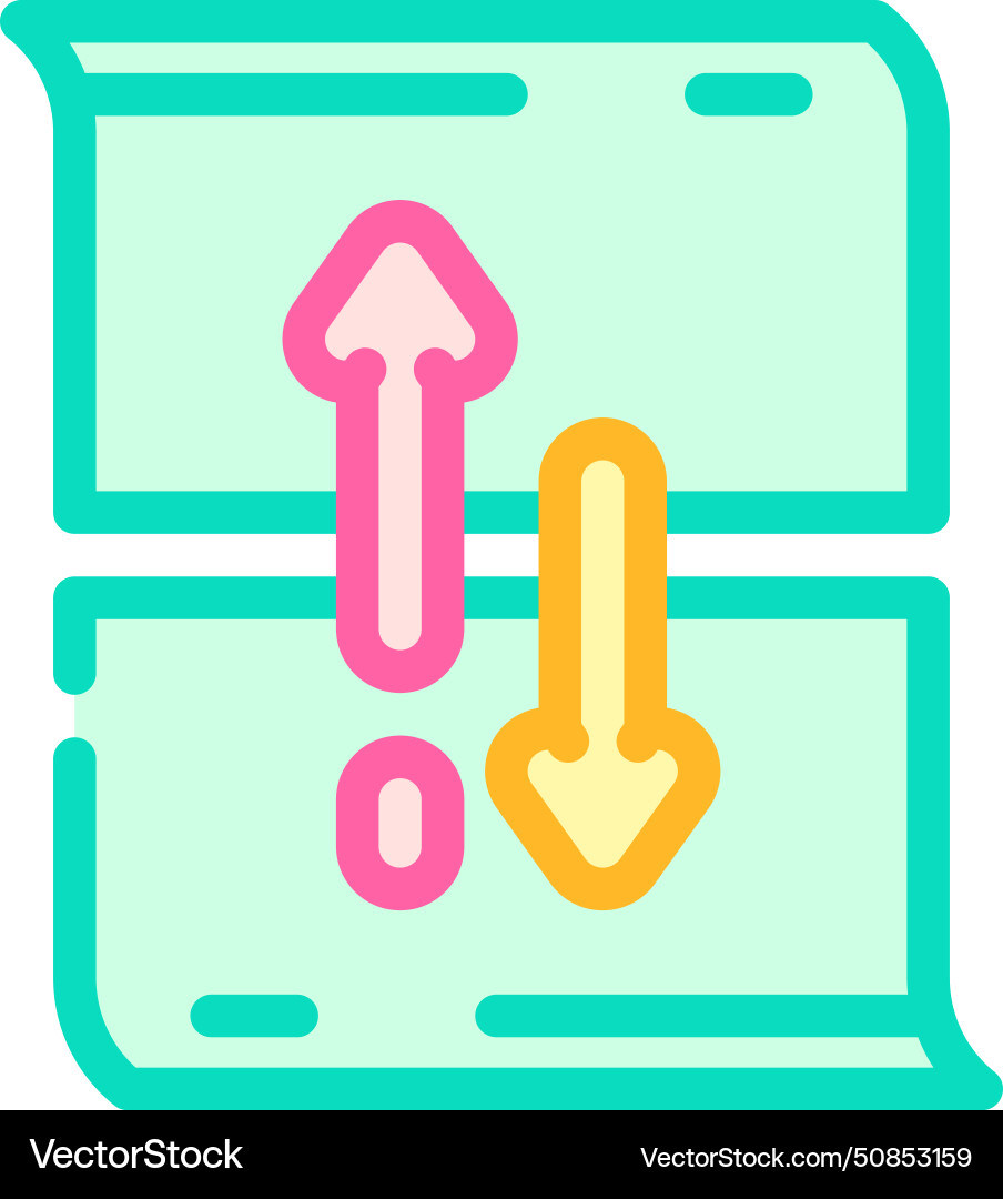 Scroll hijacking ux ui design color icon Scroll hijacking ux ui design color icon vector image