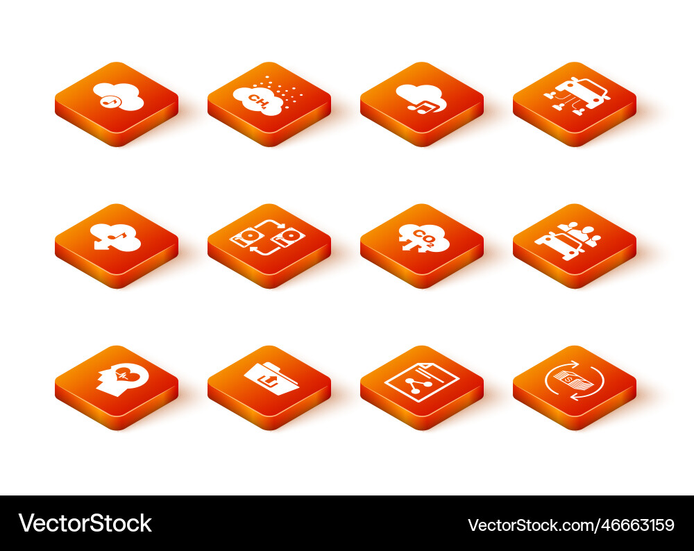 Set head with heartbeat folder upload cloud Set head with heartbeat folder upload cloud vector image