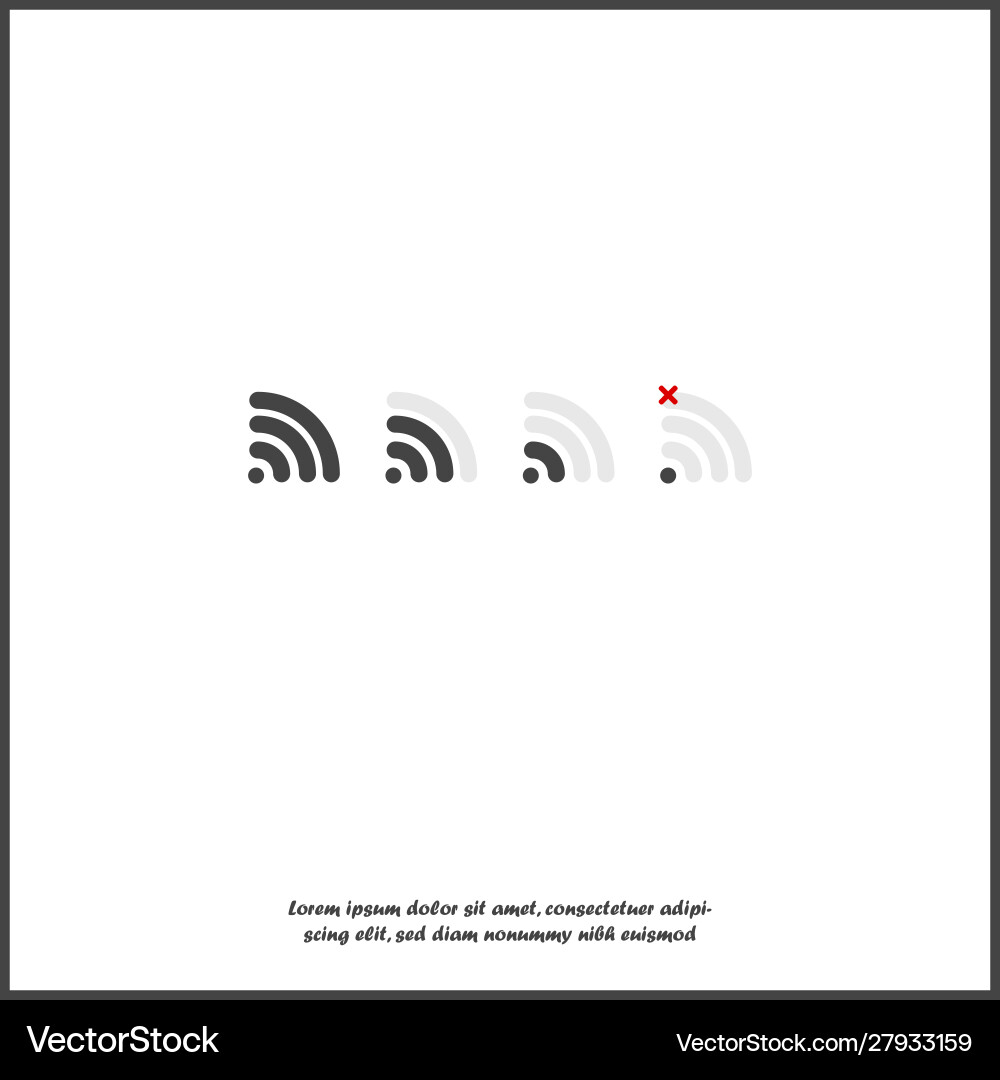 Set wi-fi icons with different signal received Set wi-fi icons with different signal received Vector Image