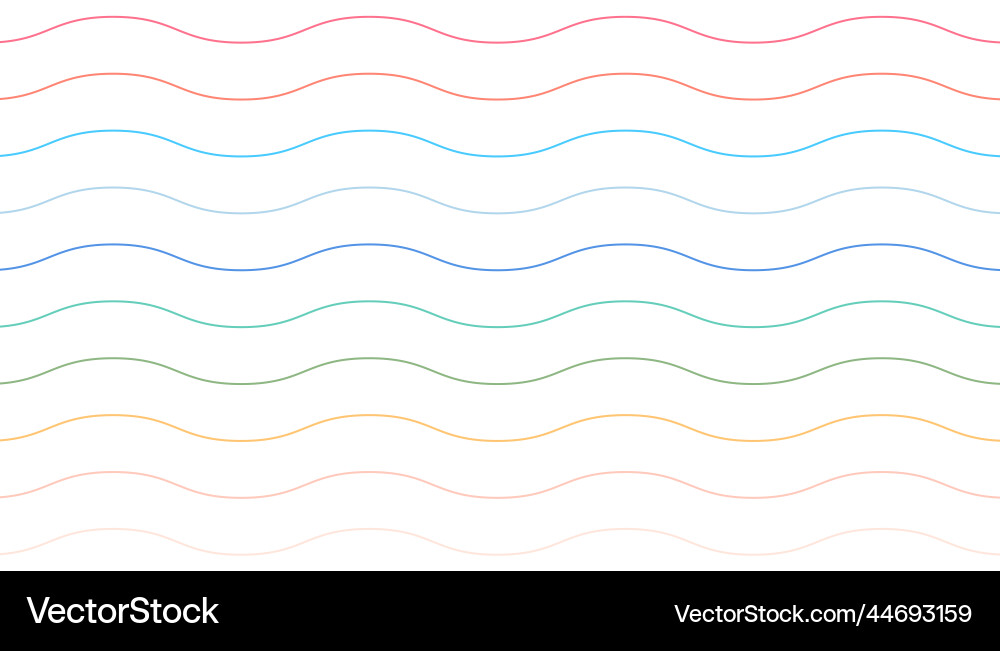 Wave pattern colorful background in line style Vector Image