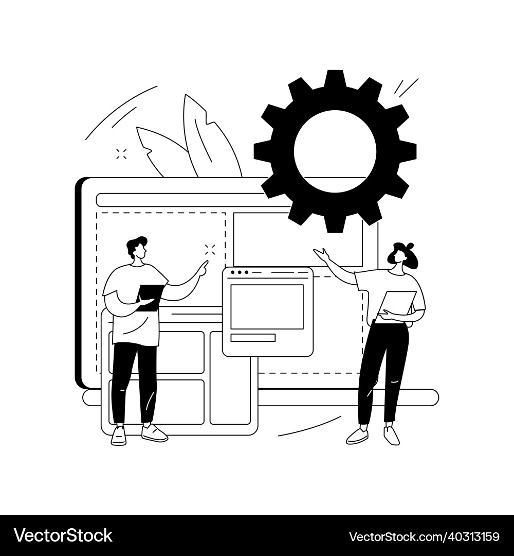 Website development abstract concept Website development abstract concept vector image