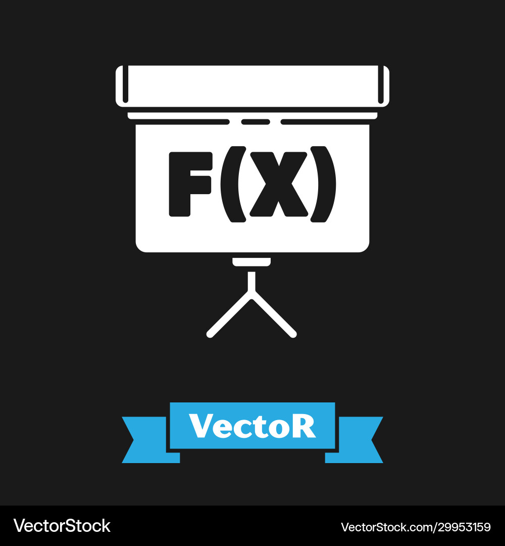 White chalkboard with function mathematical icon Vector Image